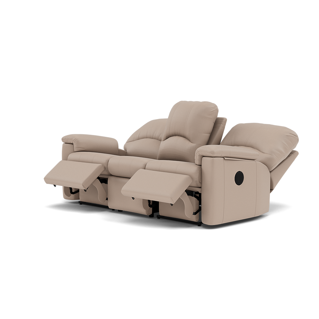 G Plan Chloe 3 Seater Recliner Sofa - 3 Seater Recliner Sofa Double Grade L - Manual Recliner — L844 Cambridge Plaster, gallery image 3