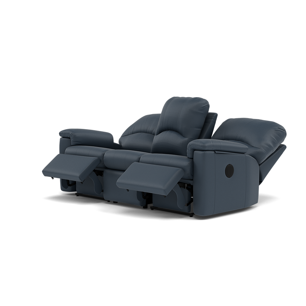 G Plan Chloe 3 Seater Recliner Sofa - 3 Seater Recliner Sofa Double Grade L - Manual Recliner — L851 Cambridge Navy, gallery image 3
