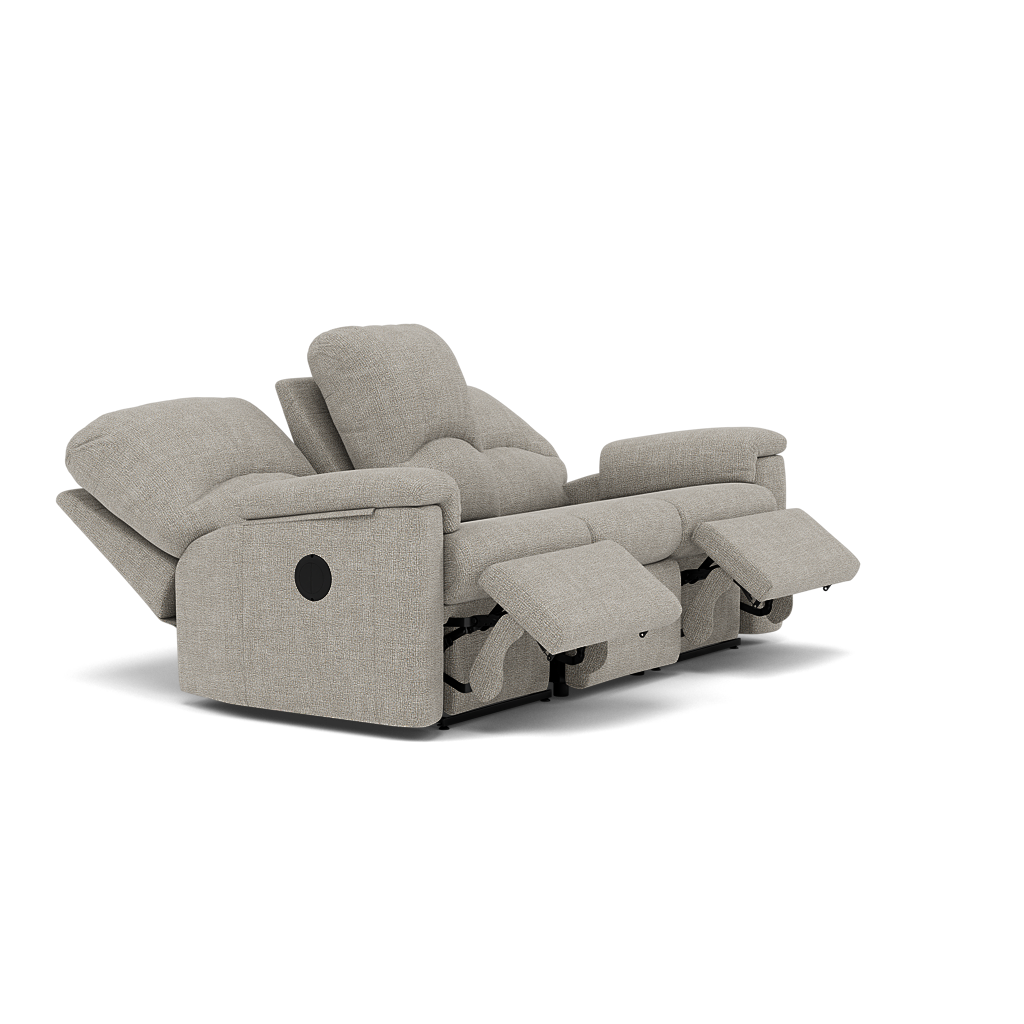 G Plan Chloe 3 Seater Recliner Sofa - 3 Seater Recliner Sofa Double Grade W - Manual Recliner — W001 Loom Smoke, gallery image 1