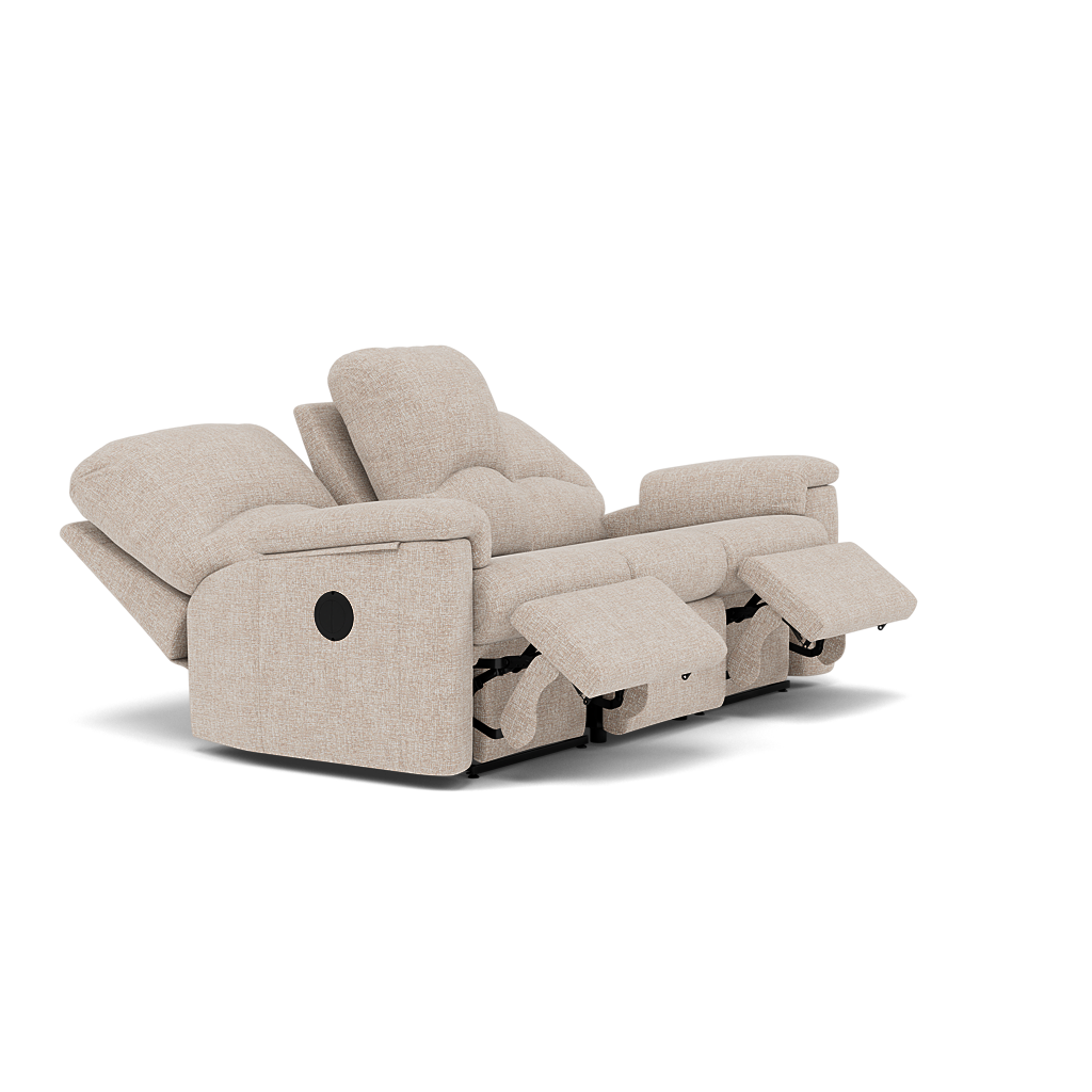 G Plan Chloe 3 Seater Recliner Sofa - 3 Seater Recliner Sofa (Right) Grade W - Right Hand Recliner — W002 Loom Shale, gallery image 1