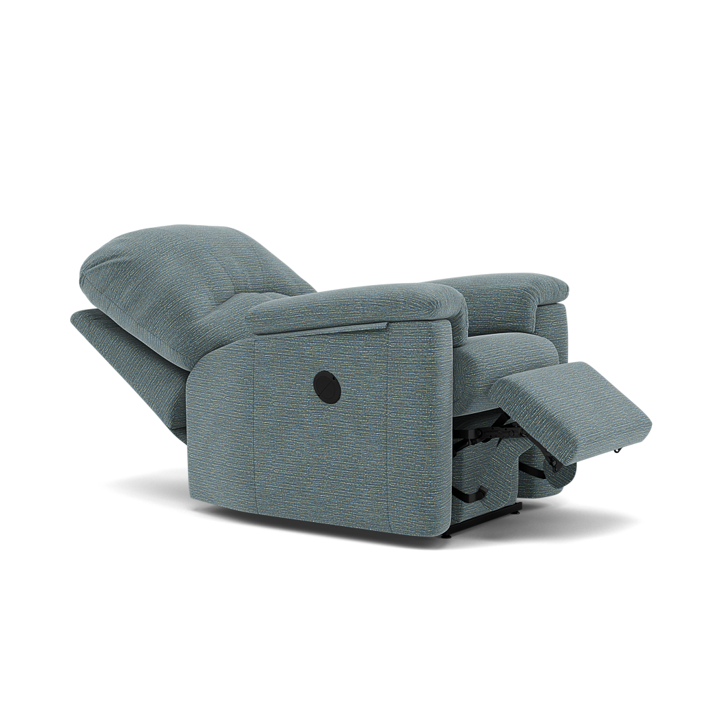 G Plan Chloe Small Recliner Armchair - Small Recliner Chair Grade B - Manual Recliner — B925 Waffle Marine, gallery image 1