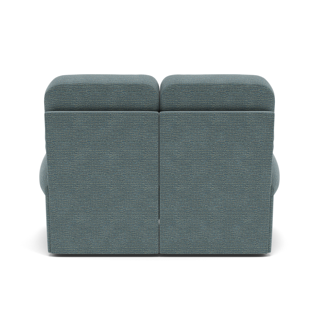 G Plan Holmes 2 Seater Recliner Sofa - 2 Seater Recliner Sofa Double Grade B - Manual Recliner — B925 Waffle Marine, gallery image 2