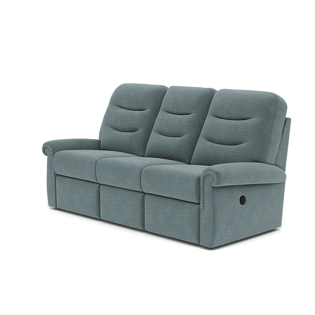 G Plan Holmes 3 Seater Recliner Sofa - 3 Seater Power Recliner Sofa (Left) Grade B - Left Hand Recliner — B925 Waffle Marine, gallery image 3