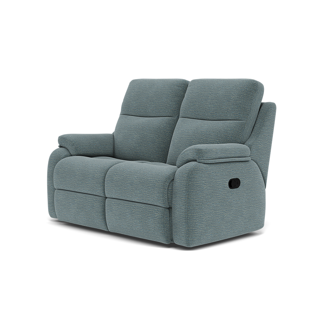 G Plan Kingsbury 2 Seater Recliner Sofa - 2 Seater Power Double Recliner Headrest + Lumbar with USB Grade B - Power with Power Headrest, Lumbar & USB — B925 Waffle Marine, gallery image 3