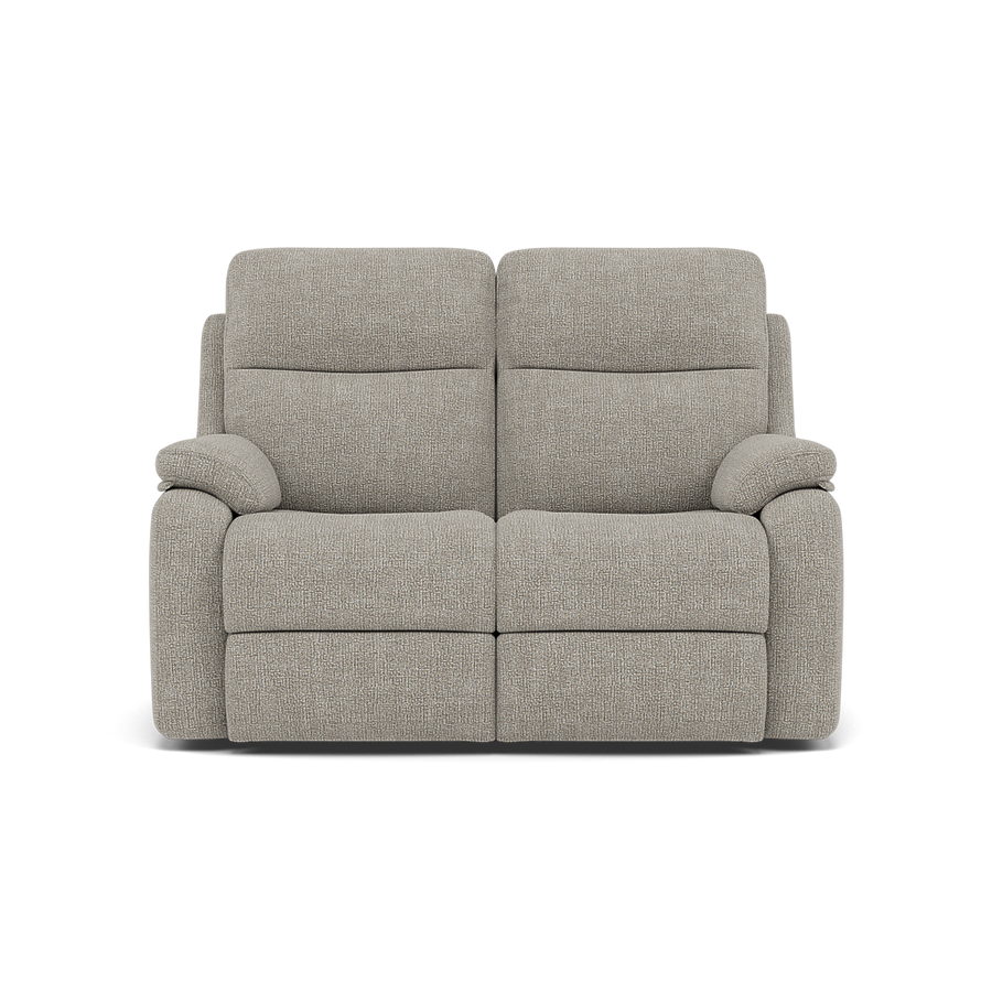 G Plan Kingsbury 2 Seater Recliner Sofa - 2 Seater Power Double Recliner Headrest + Lumbar with USB Grade W - Power with Power Headrest, Lumbar & USB Sterling Home W001 Loom Smoke 1