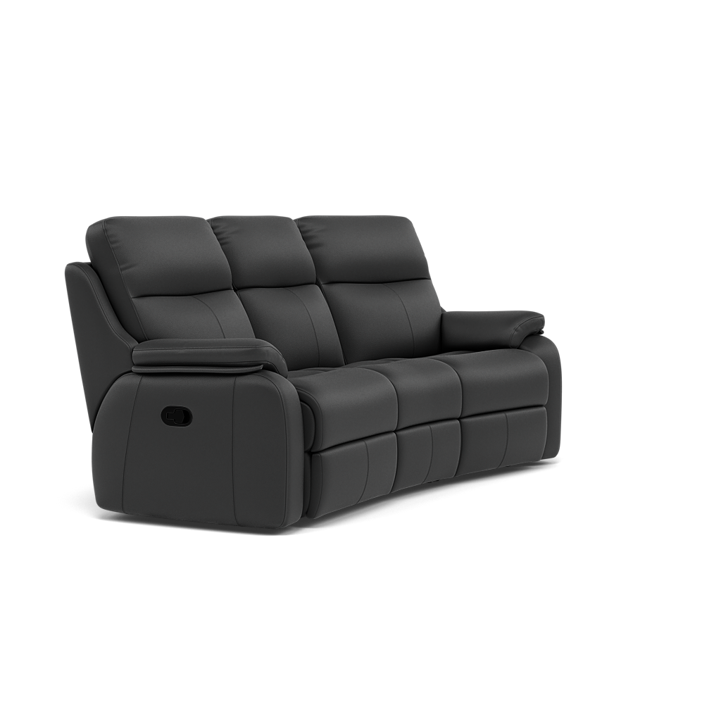 G Plan Kingsbury 3 Seater Curved Recliner Sofa - 3 Seater Manual Recliner Curved Sofa Double Grade L - Manual Recliner — L852 Cambridge Petrol Blue, gallery image 1
