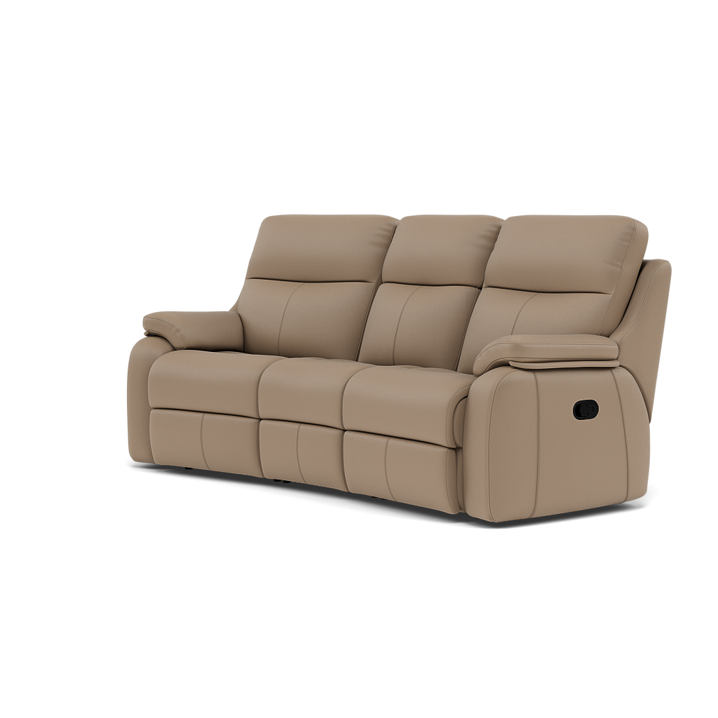 G Plan Kingsbury 3 Seater Curved Recliner Sofa - 3 Seater Power Recliner Curved Sofa Double with USB Grade L - Power Recliner with USB — L846 Cambridge Taupe, gallery image 3