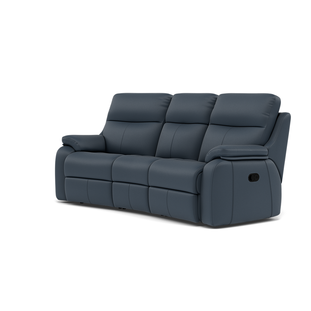 G Plan Kingsbury 3 Seater Curved Recliner Sofa - 3 Seater Power Recliner Curved Sofa Double with USB Grade L - Power Recliner with USB — L851 Cambridge Navy, gallery image 3