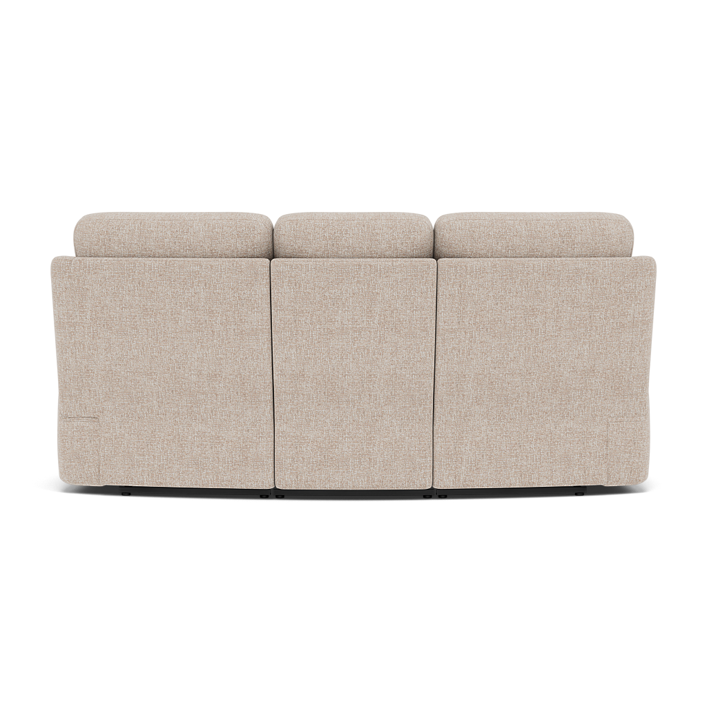 G Plan Kingsbury 3 Seater Curved Recliner Sofa - 3 Seater Power Recliner Curved Sofa Double with USB Grade W - Power Recliner with USB — W002 Loom Shale, gallery image 2