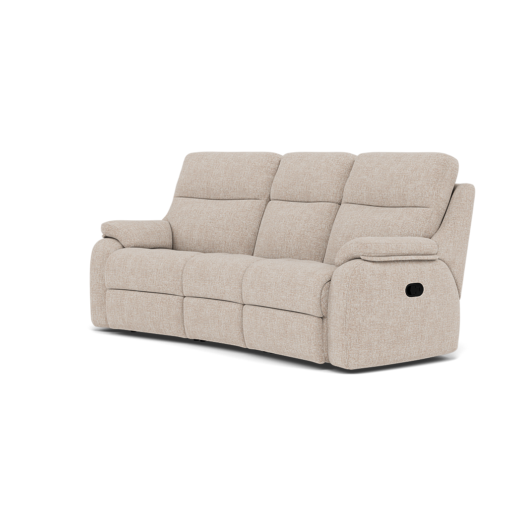 G Plan Kingsbury 3 Seater Curved Recliner Sofa - 3 Seater Power Recliner Curved Sofa Double with USB Grade W - Power Recliner with USB — W002 Loom Shale, gallery image 3