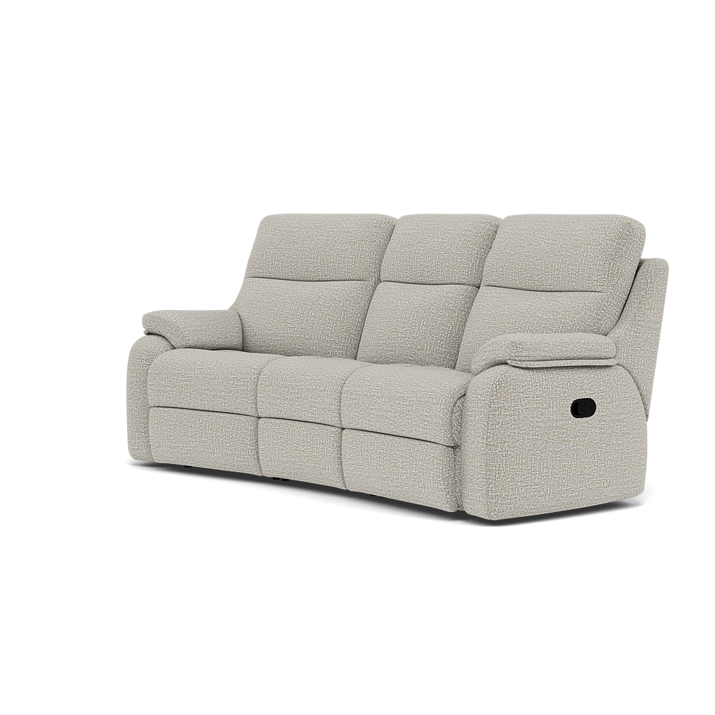 G Plan Kingsbury 3 Seater Curved Recliner Sofa - 3 Seater Power Recliner Curved Sofa Headrest + Lumbar with USB Grade B - Power with Power Headrest, Lumbar & USB — B102 Shore Oatmeal, gallery image 3