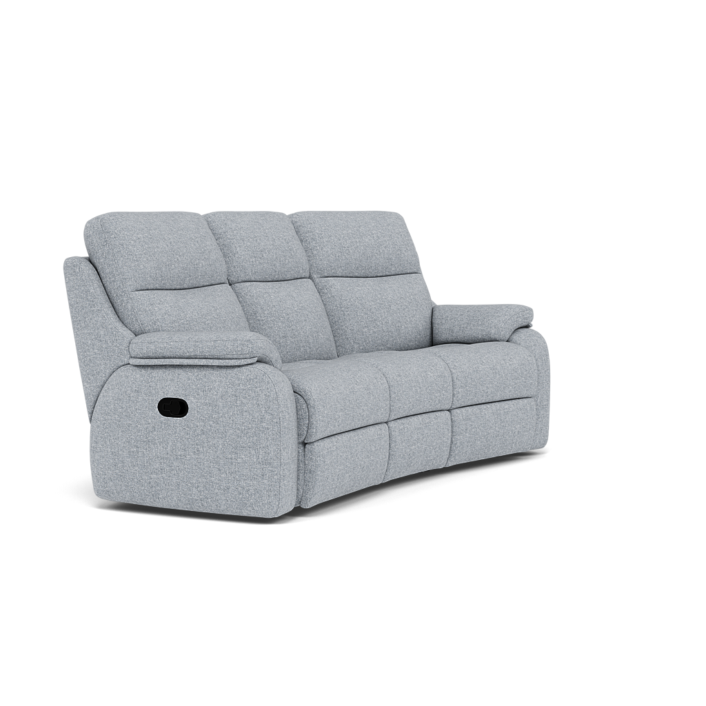 G Plan Kingsbury 3 Seater Curved Recliner Sofa - 3 Seater Power Recliner Curved Sofa Headrest + Lumbar with USB Grade B - Power with Power Headrest, Lumbar & USB — B932 Beach Duck Egg, gallery image 1