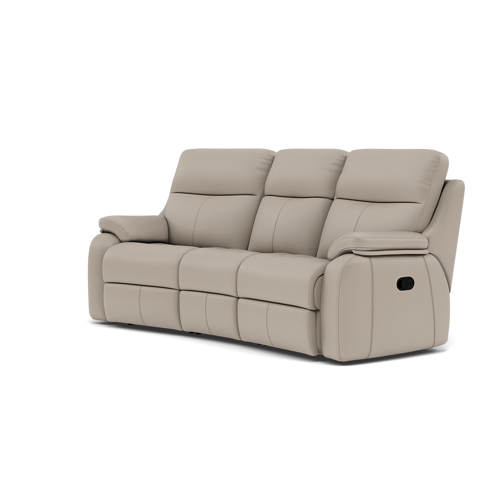 G Plan Kingsbury 3 Seater Curved Recliner Sofa - 3 Seater Power Recliner Curved Sofa Headrest + Lumbar with USB Grade H - Power with Power Headrest, Lumbar & USB — H002 Oxford Putty, gallery image 3