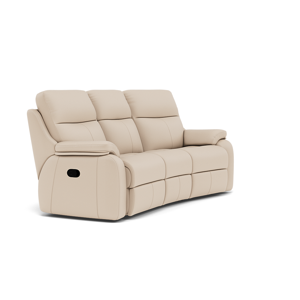 G Plan Kingsbury 3 Seater Curved Recliner Sofa - 3 Seater Power Recliner Curved Sofa Headrest + Lumbar with USB Grade L - Power with Power Headrest, Lumbar & USB — L843 Cambridge Stone, gallery image 1