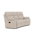 G Plan Kingsbury 3 Seater Curved Recliner Sofa - 3 Seater Power Recliner Curved Sofa Headrest + Lumbar with USB Grade W - Power with Power Headrest, Lumbar & USB — W002 Loom Shale, gallery image 1