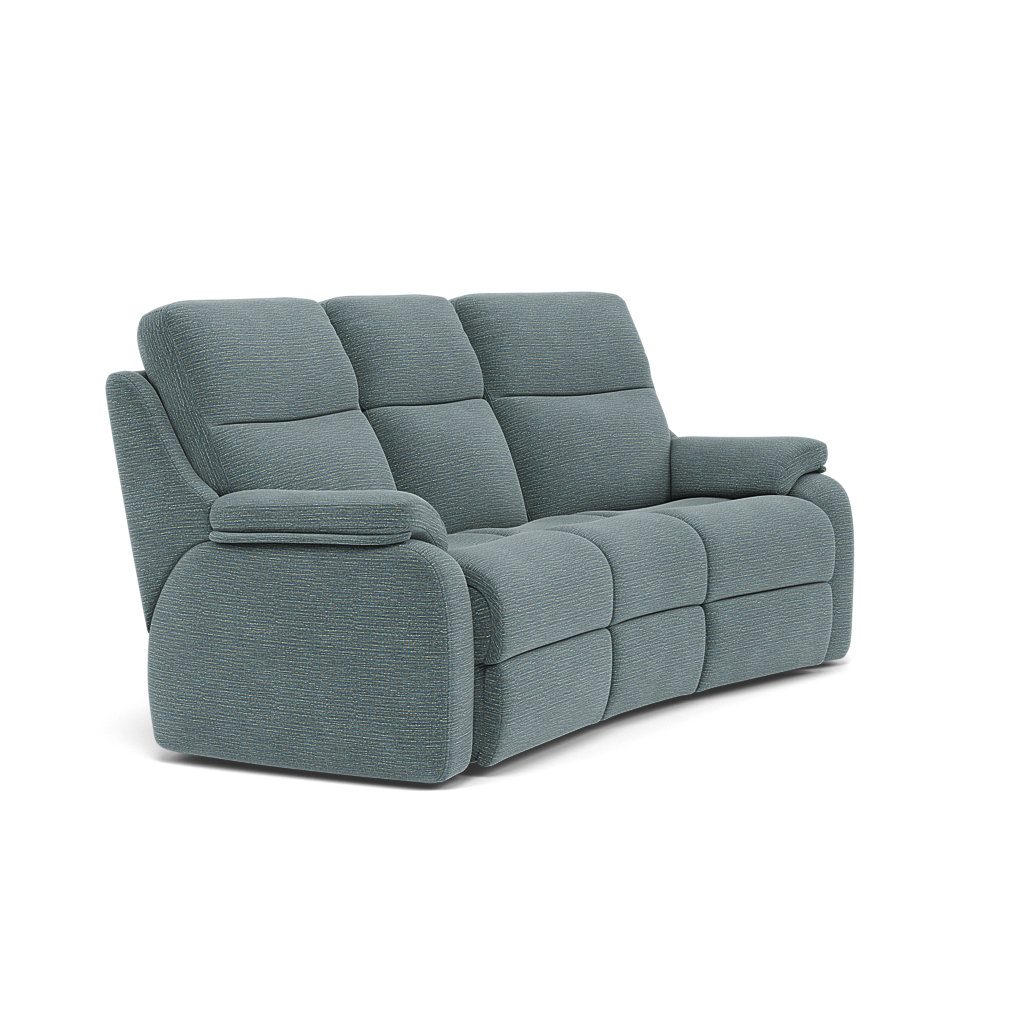 G Plan Kingsbury 3 Seater Curved Sofa - 3 Seater Curved Sofa Grade B — B925 Waffle Marine, gallery image 1