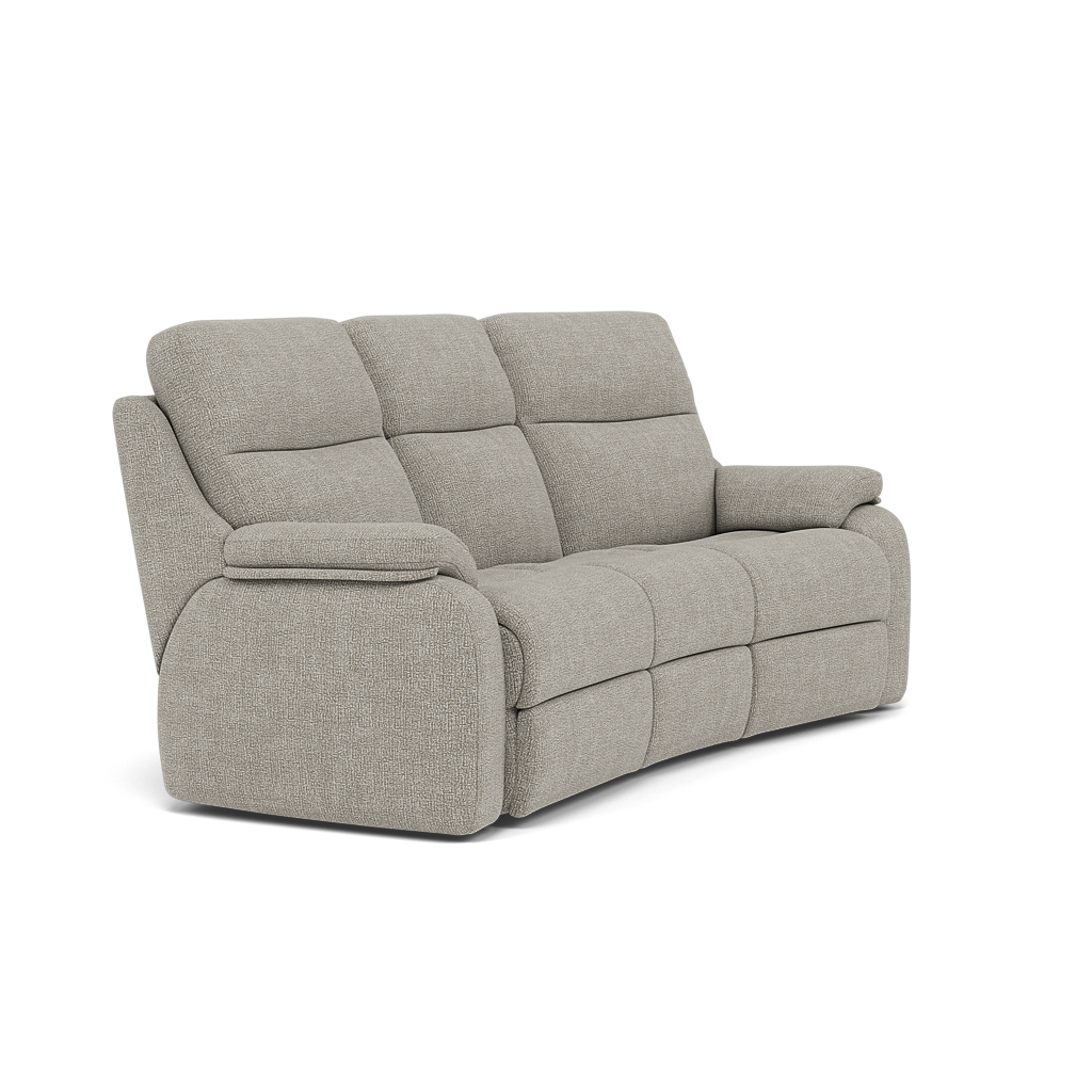 G Plan Kingsbury 3 Seater Curved Sofa - 3 Seater Curved Sofa Grade W — W001 Loom Smoke, gallery image 1