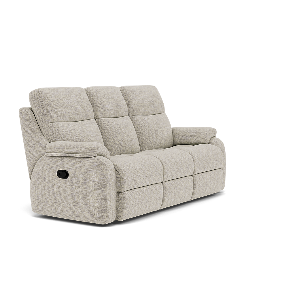 G Plan Kingsbury 3 Seater Recliner Sofa - 3 Seater Manual Double Recliner Grade B - Manual Recliner — B920 Waffle Taupe, gallery image 1