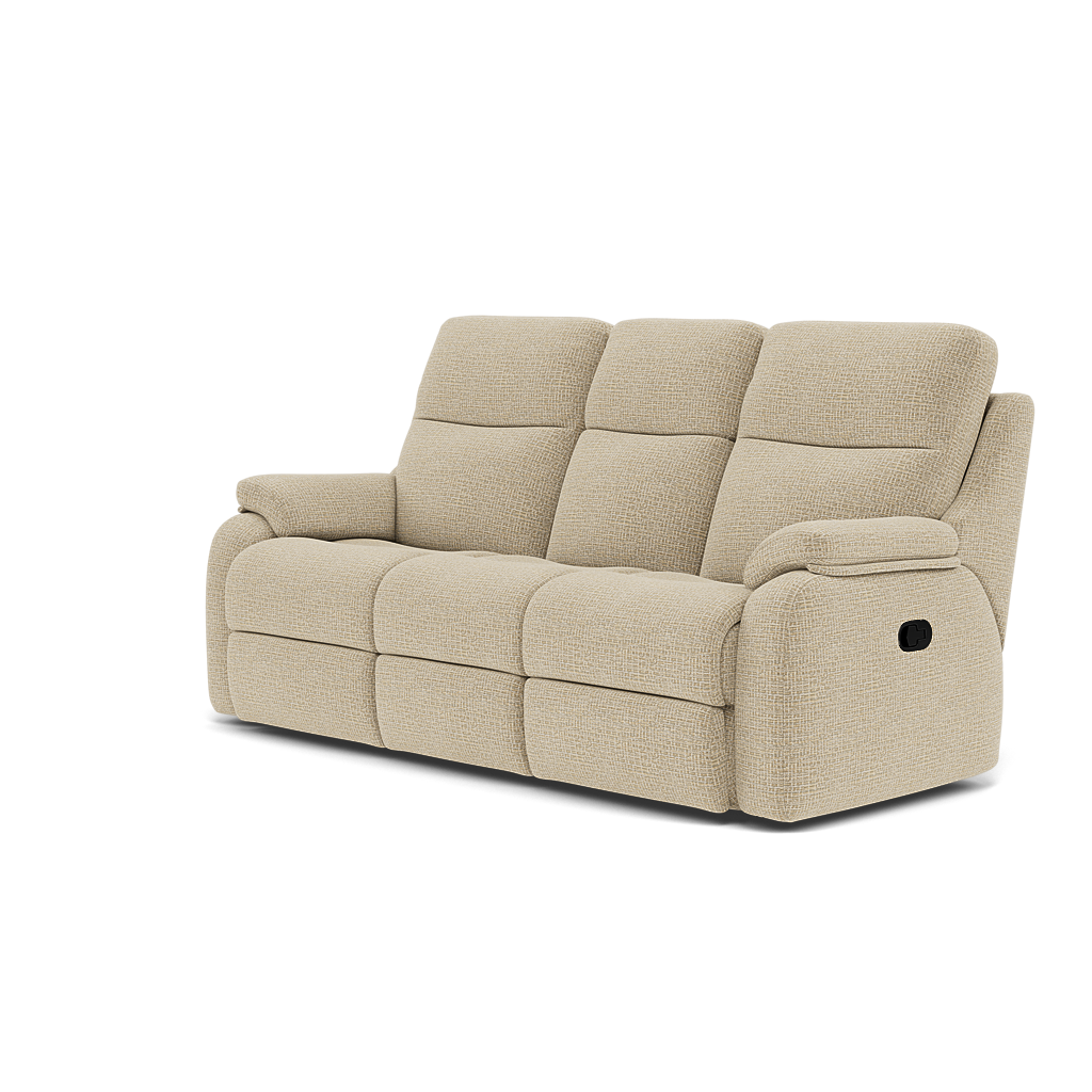 G Plan Kingsbury 3 Seater Recliner Sofa - 3 Seater Manual Double Recliner Grade B - Manual Recliner — B922 Waffle Caramel, gallery image 3