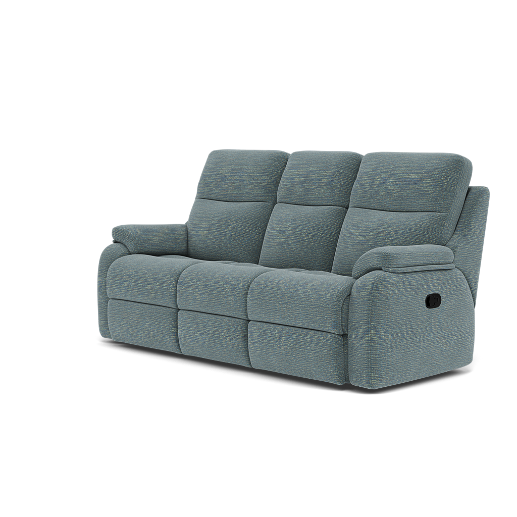 G Plan Kingsbury 3 Seater Recliner Sofa - 3 Seater Manual Double Recliner Grade B - Manual Recliner — B925 Waffle Marine, gallery image 3