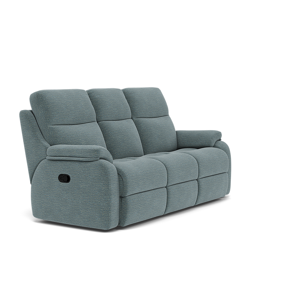 G Plan Kingsbury 3 Seater Recliner Sofa - 3 Seater Manual Double Recliner Grade B - Manual Recliner — B925 Waffle Marine, gallery image 1