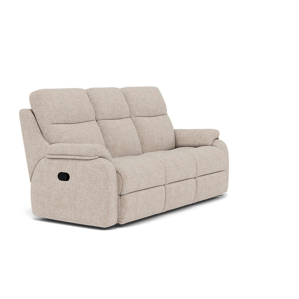 G Plan Kingsbury 3 Seater Recliner Sofa - 3 Seater Manual Double Recliner Grade W - Manual Recliner — W002 Loom Shale, gallery image 1