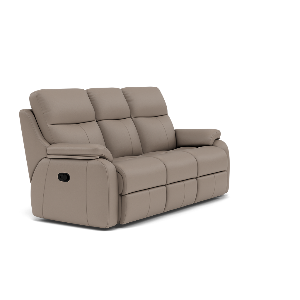 G Plan Kingsbury 3 Seater Recliner Sofa - 3 Seater Power Double Recliner Headrest + Lumbar with USB Grade H - Power with Power Headrest, Lumbar & USB — H001 Oxford Mushroom, gallery image 1