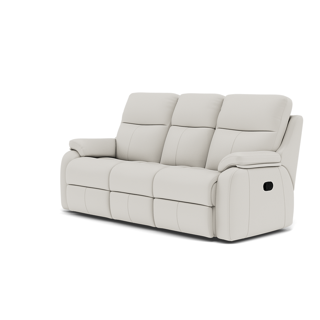 G Plan Kingsbury 3 Seater Recliner Sofa - 3 Seater Power Double Recliner Headrest + Lumbar with USB Grade L - Power with Power Headrest, Lumbar & USB — L840 Cambridge Chalk, gallery image 3