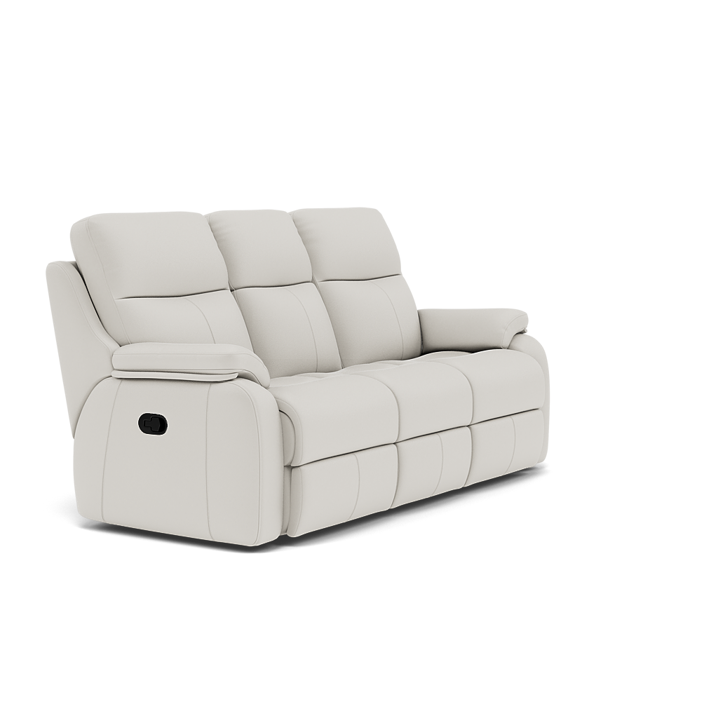 G Plan Kingsbury 3 Seater Recliner Sofa - 3 Seater Power Double Recliner Headrest + Lumbar with USB Grade L - Power with Power Headrest, Lumbar & USB — L840 Cambridge Chalk, gallery image 1