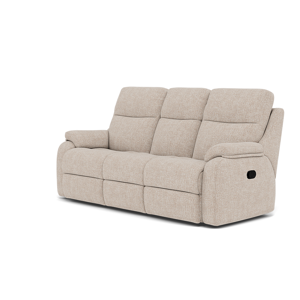 G Plan Kingsbury 3 Seater Recliner Sofa - 3 Seater Power Double Recliner Headrest + Lumbar with USB Grade W - Power with Power Headrest, Lumbar & USB — W002 Loom Shale, gallery image 3