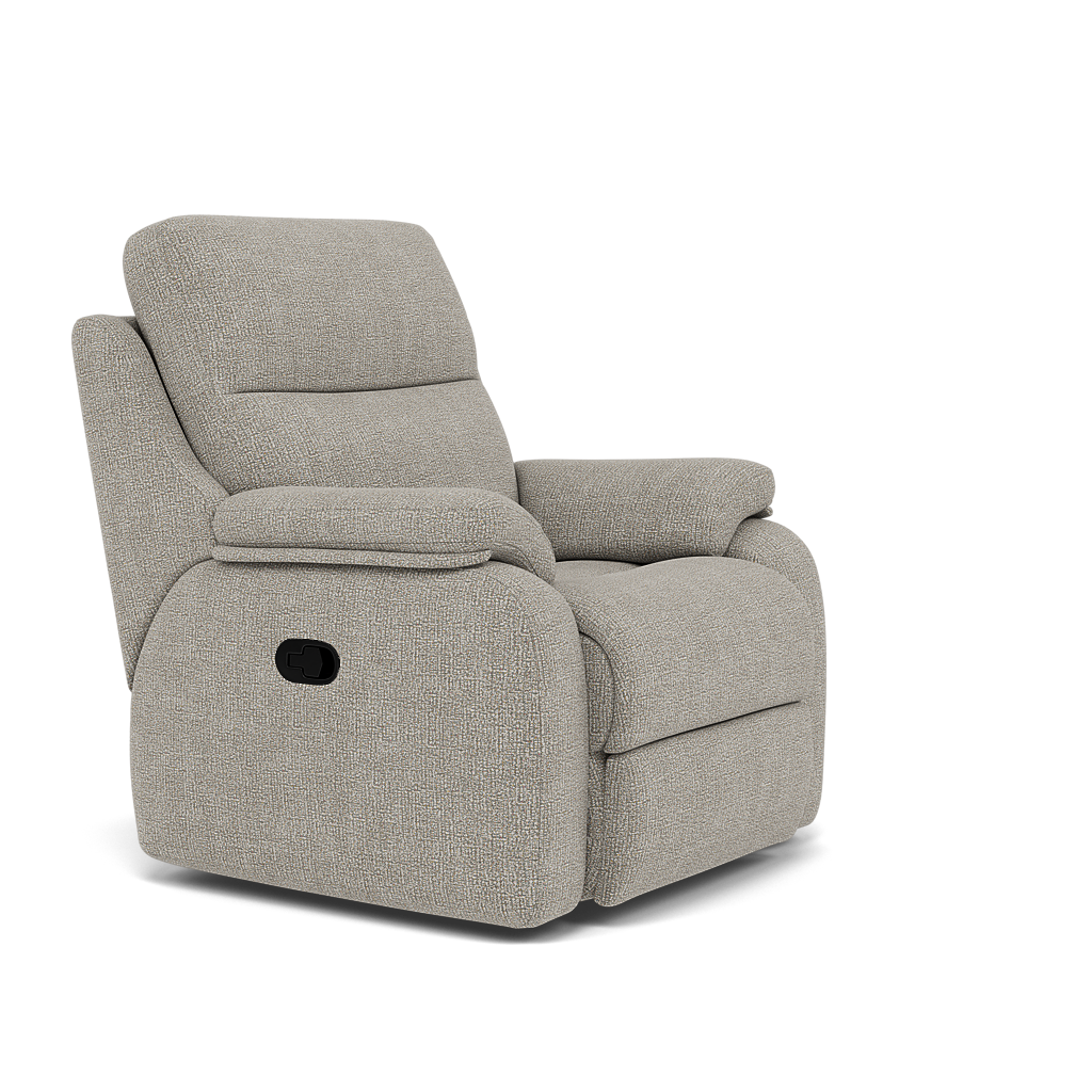 G Plan Kingsbury Recliner Armchair - Manual Recliner Chair Grade W - Manual Recliner — W001 Loom Smoke, gallery image 1
