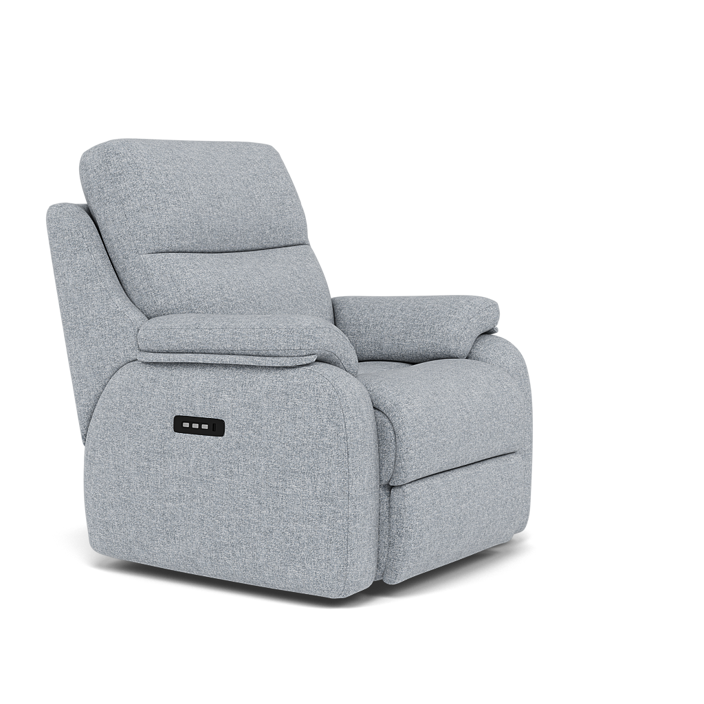 G Plan Kingsbury Recliner Armchair - Power Recliner Chair Headrest + Lumber with USB Grade B - Power with Power Headrest, Lumbar & USB — B932 Beach Duck Egg, gallery image 1