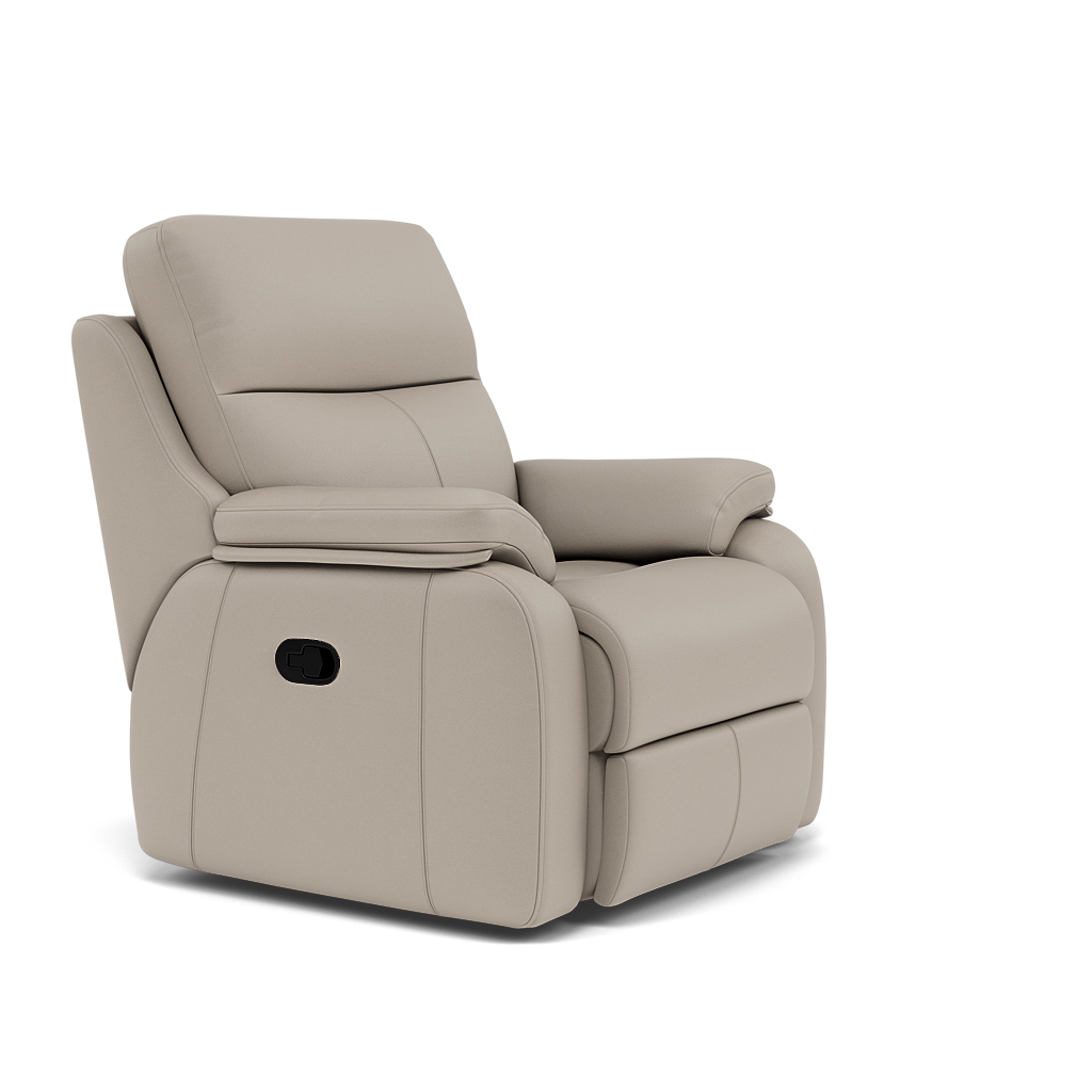 G Plan Kingsbury Recliner Armchair - Power Recliner Chair Headrest + Lumber with USB Grade H - Power with Power Headrest, Lumbar & USB — H002 Oxford Putty, gallery image 1