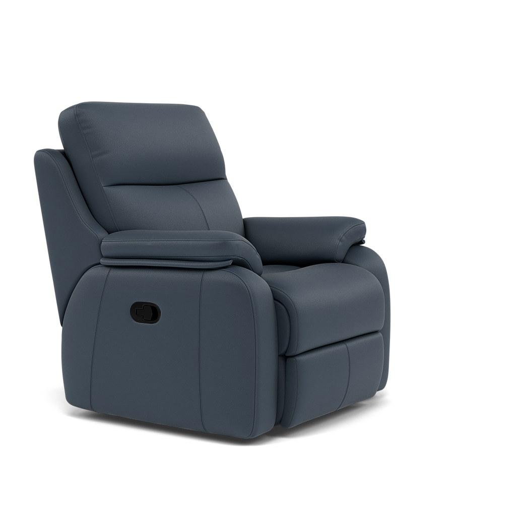 G Plan Kingsbury Recliner Armchair - Power Recliner Chair Headrest + Lumber with USB Grade L - Power with Power Headrest, Lumbar & USB — L851 Cambridge Navy, gallery image 1