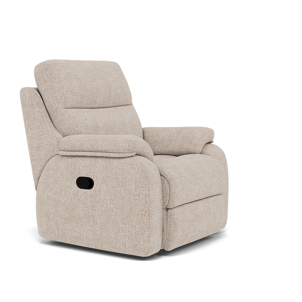 G Plan Kingsbury Recliner Armchair - Power Recliner Chair Headrest + Lumber with USB Grade W - Power with Power Headrest, Lumbar & USB — W002 Loom Shale, gallery image 1