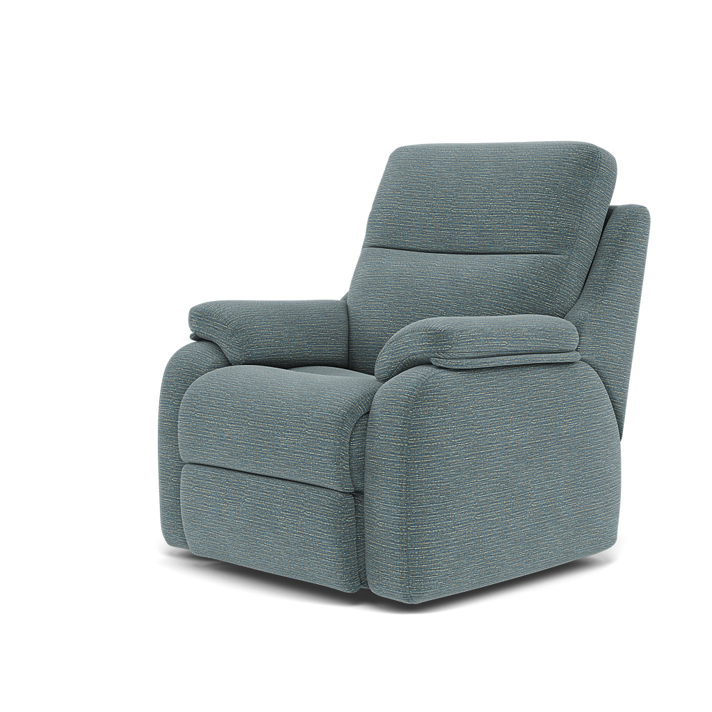 G Plan Kingsbury Recliner Armchair - Power Recliner Chair with USB Grade B - Power Recliner with USB — B925 Waffle Marine, gallery image 3