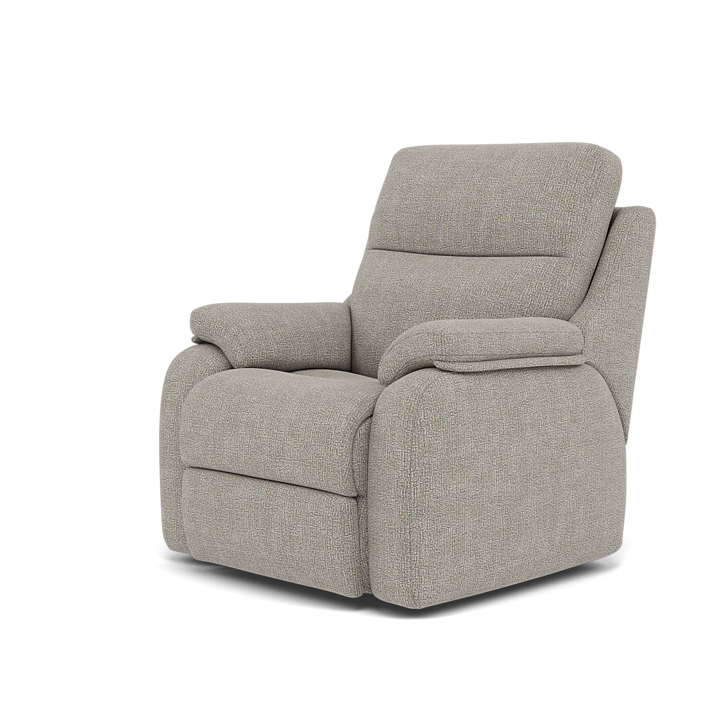 G Plan Kingsbury Recliner Armchair - Power Recliner Chair with USB Grade W - Power Recliner with USB — W001 Loom Smoke, gallery image 3