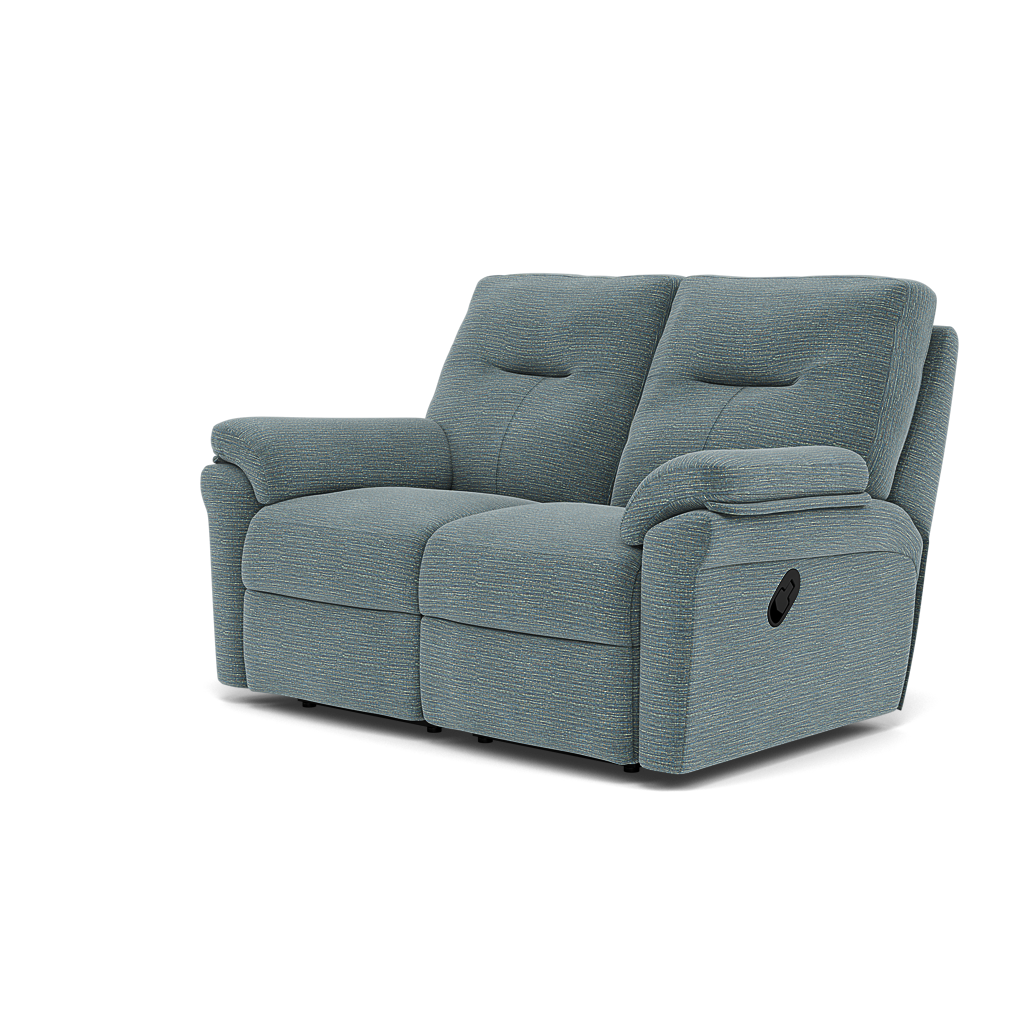 G Plan Seattle 2 Seater Recliner Sofa - 2 Seater Power Double Recliner with USB Grade B - Power Recliner with USB — B925 Waffle Marine, gallery image 3