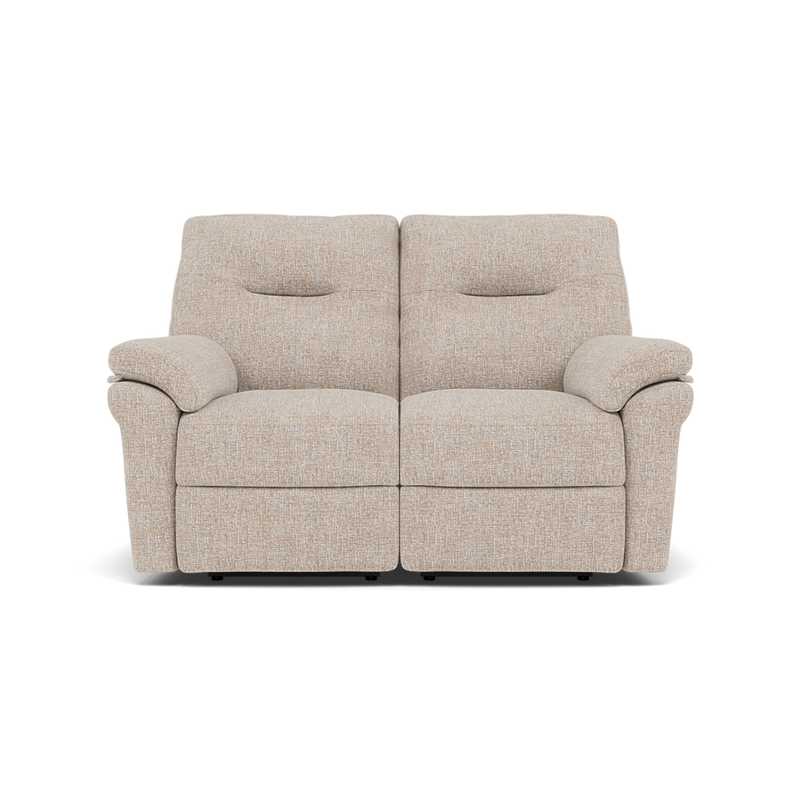 G Plan Seattle 2 Seater Recliner Sofa - 2 Seater Power Double Recliner with USB & Lumbar Grade W - Power Recliner with Lumbar Support & USB Sterling Home W002 Loom Shale 2