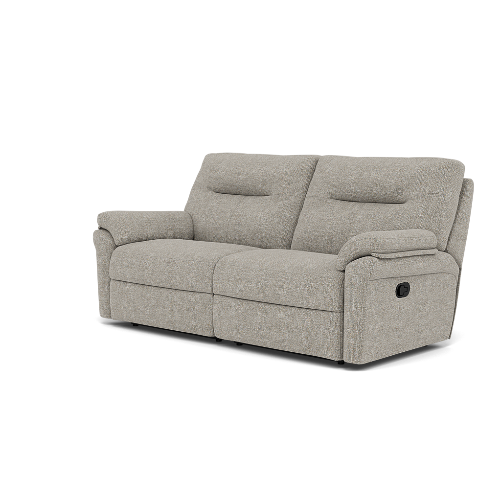 G Plan Seattle 3 Seater Recliner Sofa - 3 Seater Power Double Recliner with USB & Lumbar Grade W - Power Recliner with Lumbar Support & USB — W001 Loom Smoke, gallery image 3