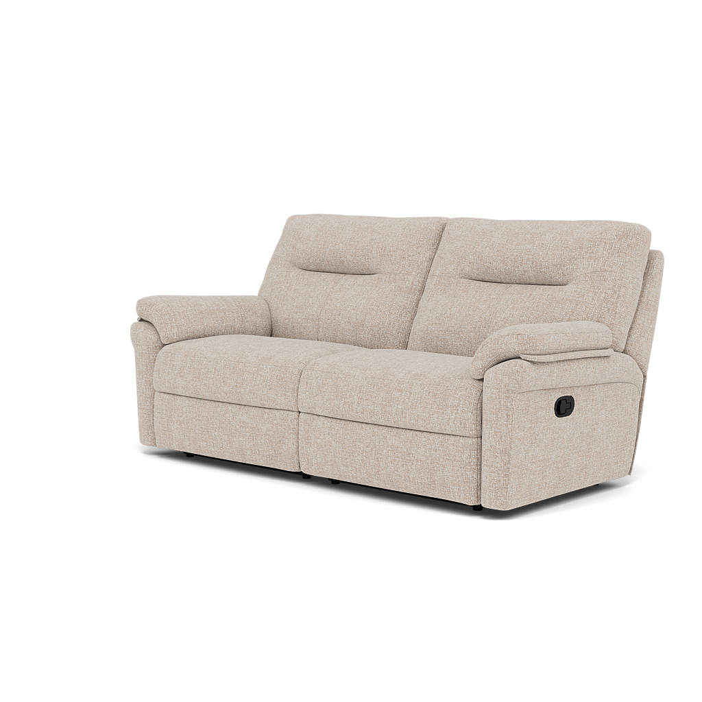 G Plan Seattle 3 Seater Recliner Sofa - 3 Seater Power Double Recliner with USB & Lumbar Grade W - Power Recliner with Lumbar Support & USB — W002 Loom Shale, gallery image 3