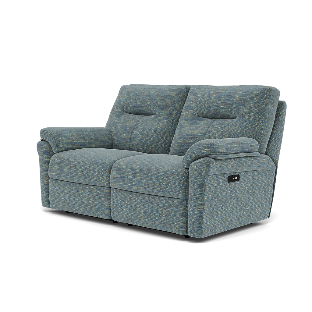 G Plan Seattle Large 2 Seater Recliner Sofa - 2.5 Seater Manual Double Recliner Grade B - Manual Recliner — B925 Waffle Marine, gallery image 3