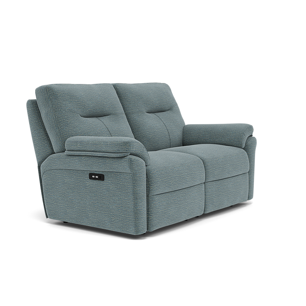 G Plan Seattle Large 2 Seater Recliner Sofa - 2.5 Seater Power Double Recliner with USB Grade B - Power Recliner with USB — B925 Waffle Marine, gallery image 1