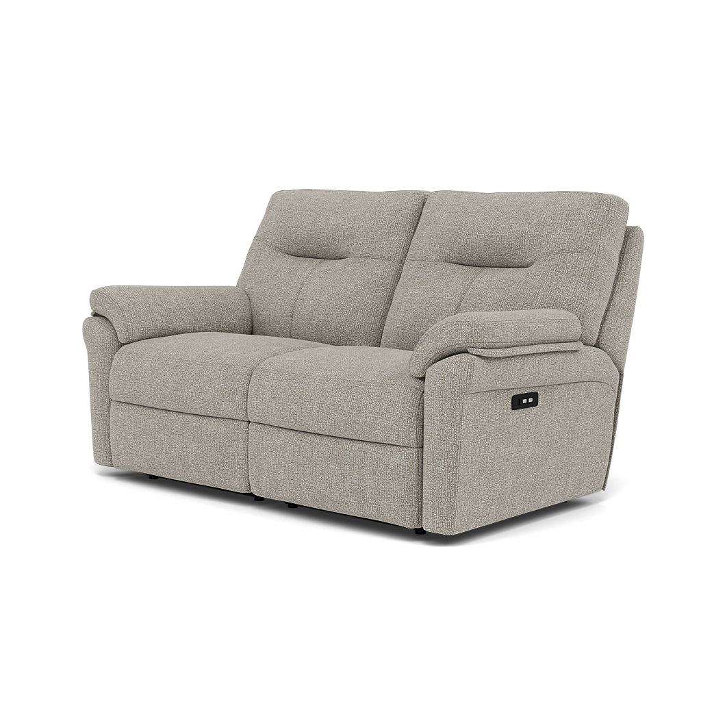 G Plan Seattle Large 2 Seater Recliner Sofa - 2.5 Seater Power Double Recliner with USB Grade W - Power Recliner with USB — W001 Loom Smoke, gallery image 3