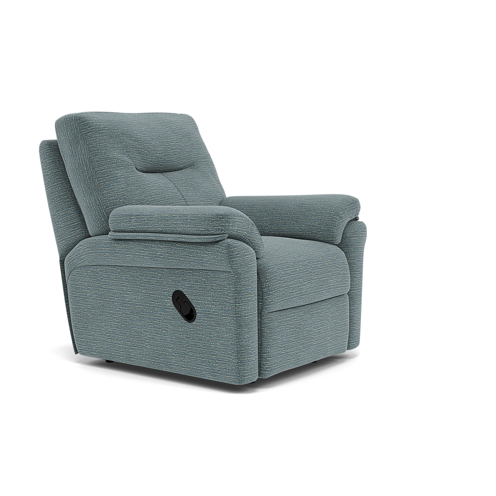 G Plan Seattle Recliner Armchair - Manual Recliner Chair Grade B - Manual Recliner — B925 Waffle Marine, gallery image 1