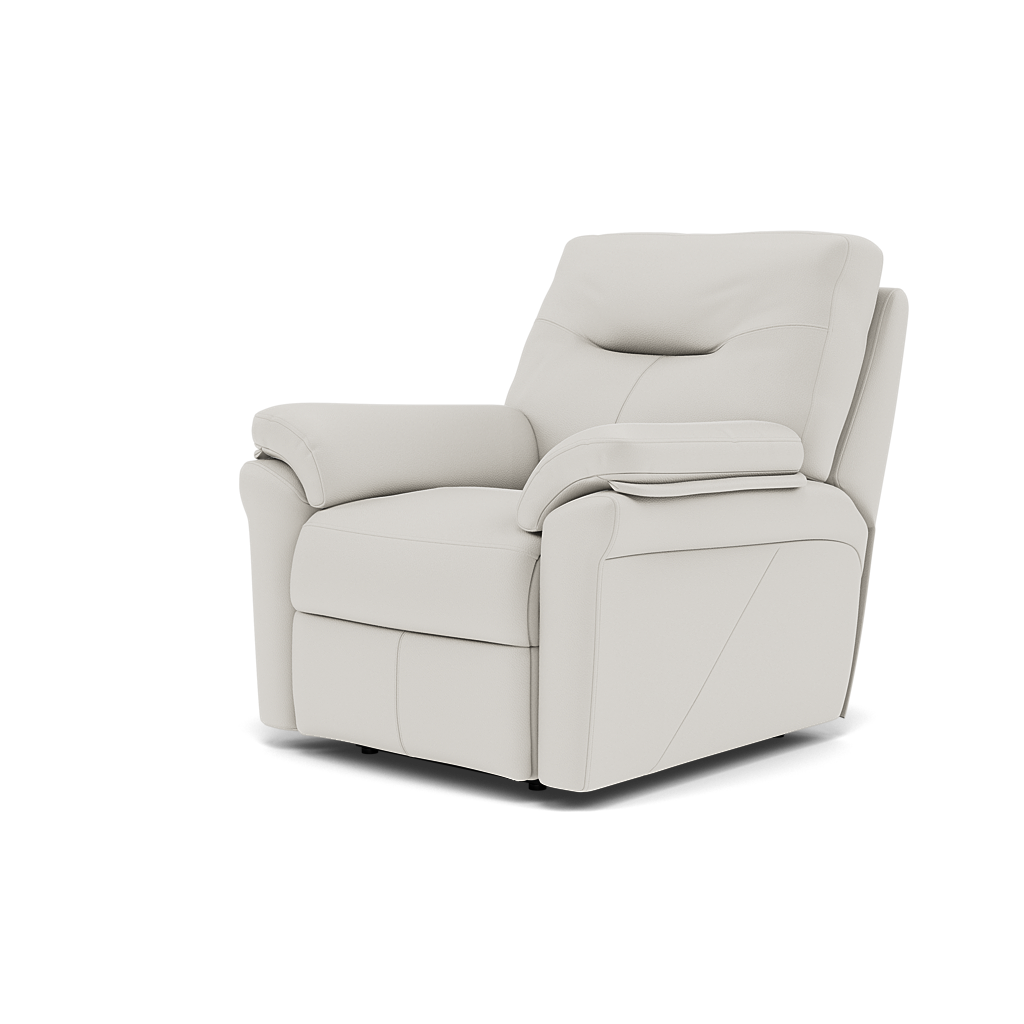 G Plan Seattle Recliner Armchair - Power Recliner Chair with USB & Lumbar Grade L - Power Recliner with Lumbar Support & USB — L840 Cambridge Chalk, gallery image 3