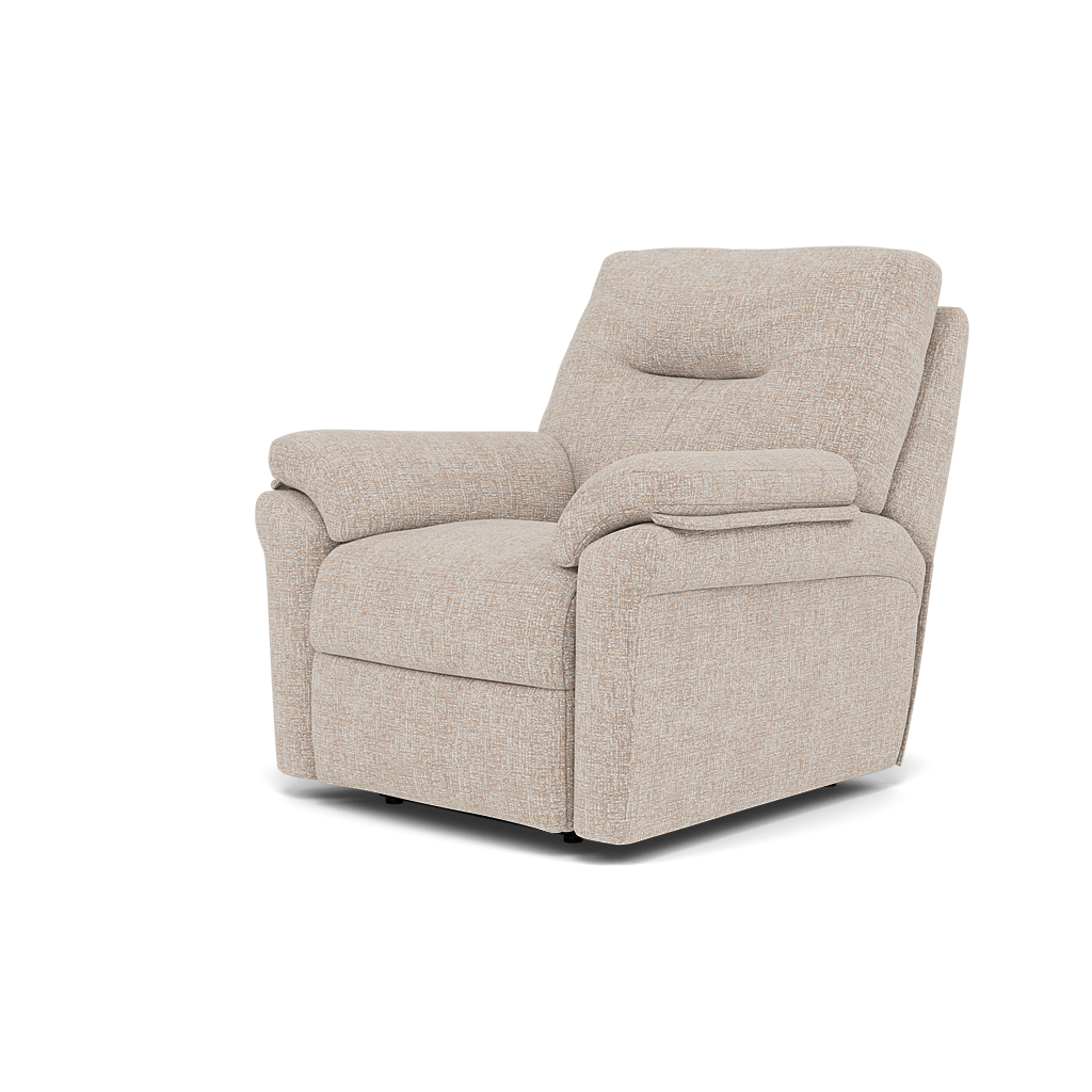 G Plan Seattle Recliner Armchair - Power Recliner Chair with USB & Lumbar Grade W - Power Recliner with Lumbar Support & USB — W002 Loom Shale, gallery image 3