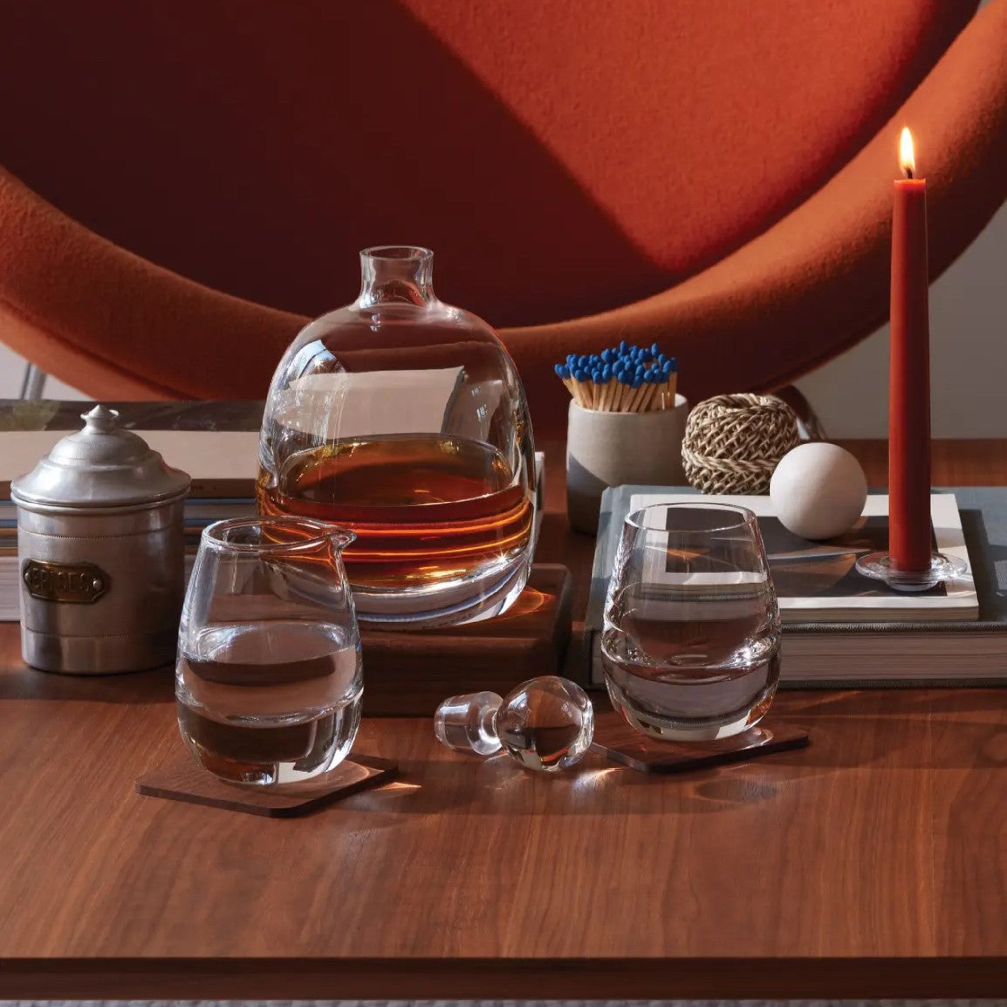 Whisky Tumbler With Coaster Set Of 2 - Whisky Islay Tumbler & Coaster Set Of 2 Sterling Home 3