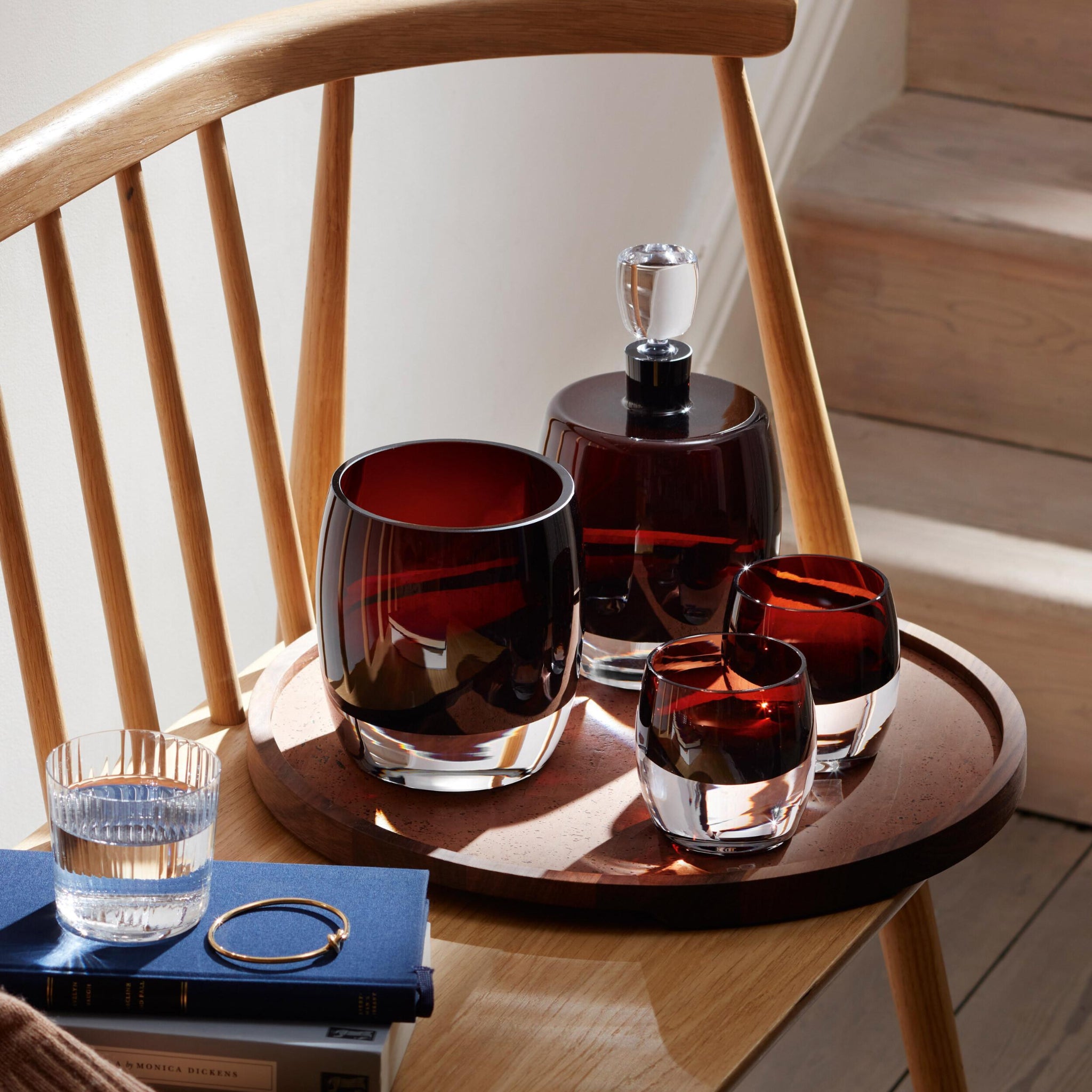 Whisky Connoisseur Set With Cork Serving Tray - Whisky Club Connoisseur Set & Cork Serving Tray Sterling Home 1