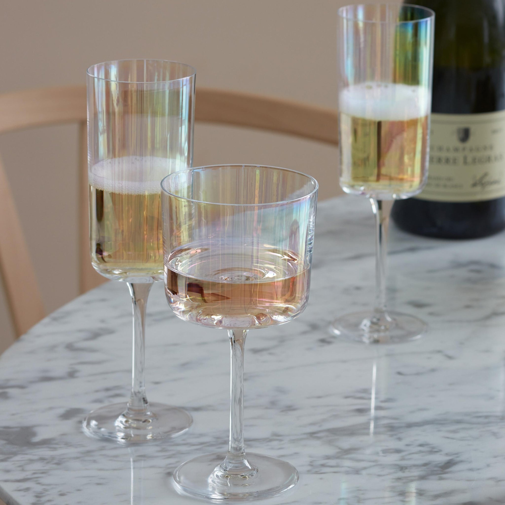 Iridescence Champagne Flute Glass Set Of 2 - Iridescence Champagne Flute Glass 210ml Set Of 2 Sterling Home 2